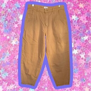 Only x ASOS tapered balloon pants sz L 32 80s preppy free people khakis trousers